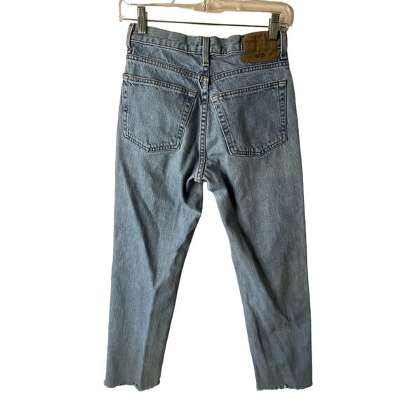 Abercrombie & Fitch Denim Super Skinny Jeans Sz 28x32 90s Light Wash Raw Hem - Picture 2 of 14